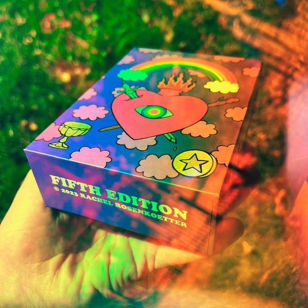 Rainbow Heart Tarot Deck: 5th Edition, 78 Card Deck with Guidebook, Retro Illustrations, Painted in Portland, OR