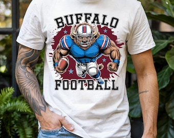 Buffalo Football PNG Bills Football Shirt PNG Buffalo New York Game Day Sport Sublimation Fall Football Team Design Touchdown Season PNG Dtf