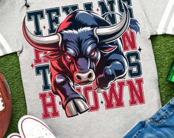 Houston Game Day Football PNG Texans Football Shirt PNG Trendy Texas Sport Sublimation Touchdown Season Png Fall Team Football DTF Design