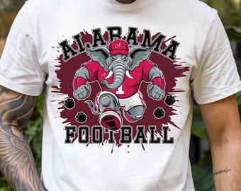 Alabama Roll Tide PNG Crimson Roll Tide Bama Football Shirt PNG Alabama Sport PNG Football Game Day Sublimation Design Touchdown Season Png
