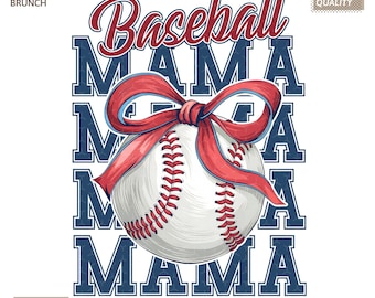 Mamá de béisbol PNG, Lazo de coqueta de béisbol PNG, Béisbol retro PNG, Mamá de béisbol PNG, Lazo de béisbol PNG Sublimación, Mamá deportiva del día del juego PNG