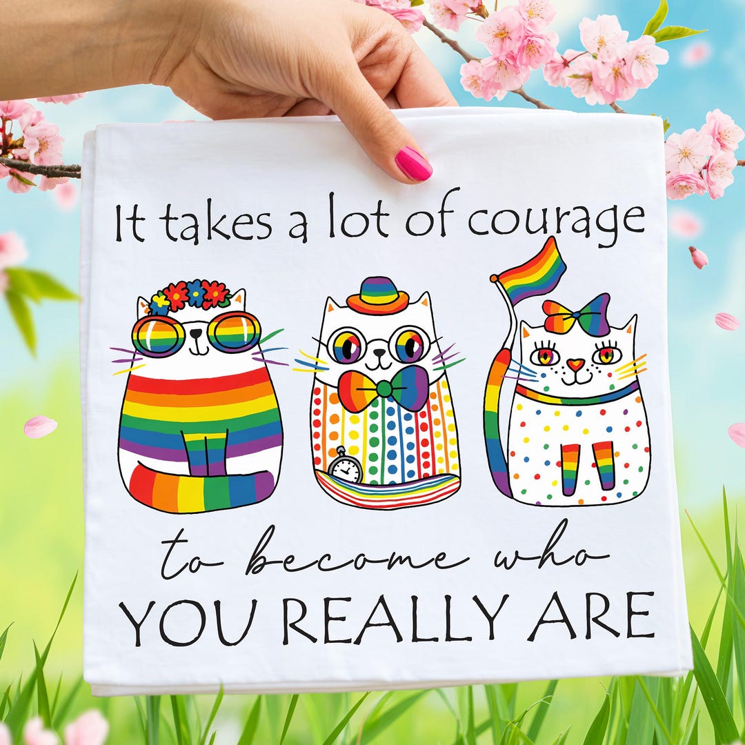 Rainbow Cats Pride PNG LGBTQ Ally Pride Month PNG Bisexual Gay Lesbian ...