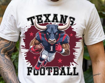 Texans Football PNG Houston Game Day Sport Sublimation Football Shirt PNG Fall Football Team Design Touchdown Season PNG Sport Texas Print