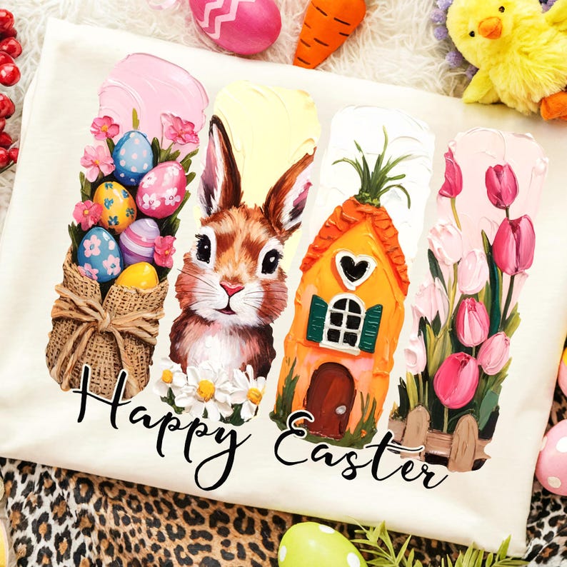 High-quality Happy Easter PNG digital download – preppy and trendy spring design for Easter crafts and seasonal apparel, ideal for family Easter shirts, Easter Girl and Easter Boy outfits, Easter Mama PNG, and Spring Dad gifts. Perfect for trendy Easter PNG projects, bunny and rabbit themes, festive spring décor, and Easter season designs. Ready for sublimation, DTF printing, POD, and DIY spring projects for kids, women, and men.