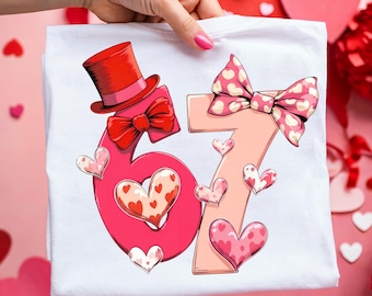 Six Seven Valentine PNG Love Heart 6 7 PNG Valentine Shirt Trending Six Seven Meme Png Funny Sublimation Designs Preppy Valentines Day Png