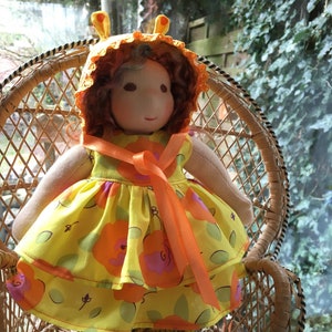 Waldorf Doll Claire - 10&quot; Art Doll, OOAK, Steiner doll, Organic Waldorf Doll, Soft Doll, Eco-friendly