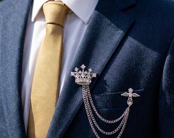 Broches De Costume Pour Hommes Et Femmes, épingle à Revers, Bijoux De Bureau Brillants, Accessoire De Fête Et De Banquet