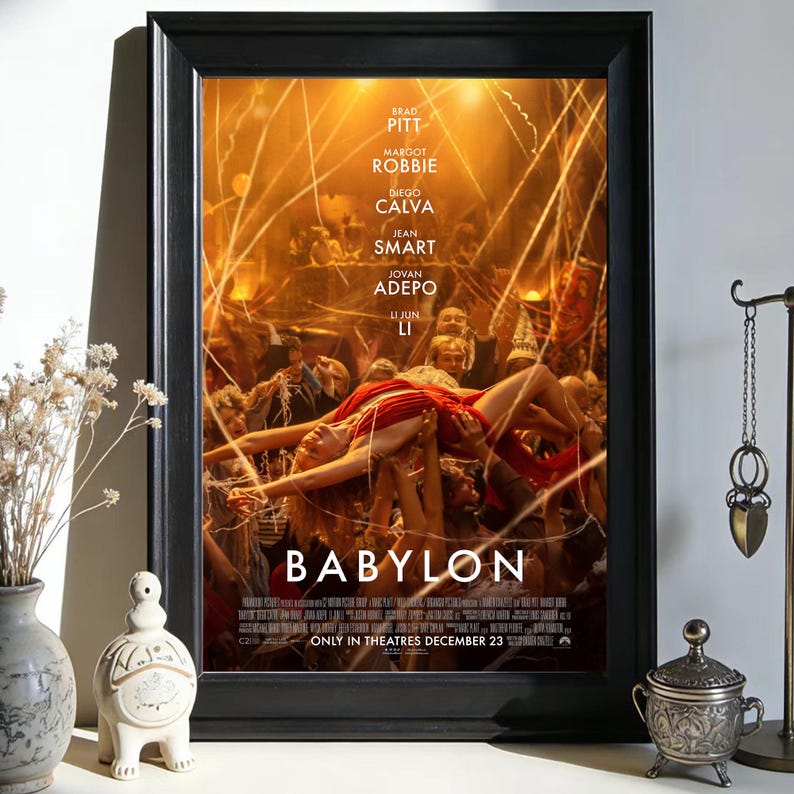 Babylon Movie Poster, High Quality Canvas Print, Home Decor, Wall Art ...