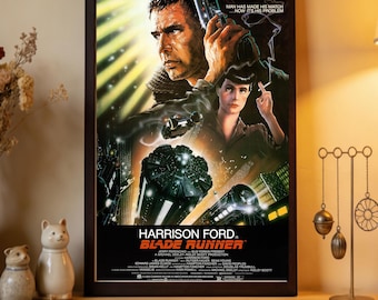 Locandina del film Blade Runner, stampa su tela di alta qualità, decorazione per la casa, arte da parete, oggetto da collezione per appassionati di cinema.