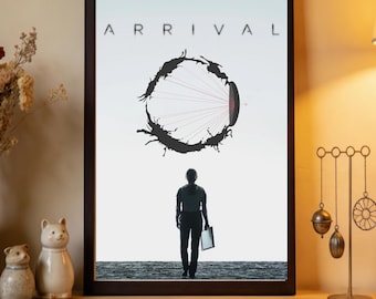 Locandina del film Arrival, stampa su tela di alta qualità, decorazione per la casa, arte da parete.