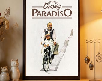 Locandina del film Cinema Paradiso, stampa su tela di alta qualità, decorazione per la casa, arte da parete, oggetto da collezione per appassionati di cinema.