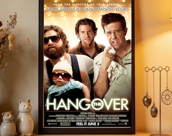 The Hangover Movie Poster, High Quality Canvas Print, Home Decor, Wall Art