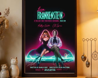 Póster de la película Lisa Frankenstein, impresión en lienzo de alta calidad, decoración para el hogar, arte de pared.