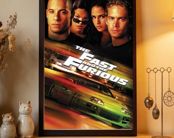 Locandina del film Fast and Furious, stampa su tela di alta qualità, decorazione per la casa, arte da parete