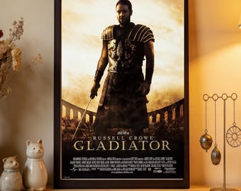 Affiche du film Gladiator, Impression sur toile haute qualité, Décoration d'intérieur, Art mural, Objets de collection pour les cinéphiles