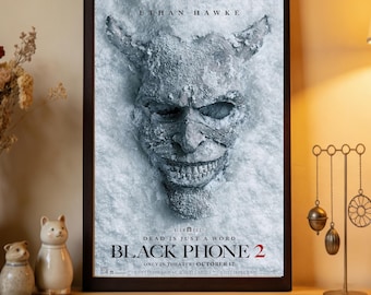 Locandina del film Black Phone, stampa su tela di alta qualità, decorazione per la casa, arte da parete.