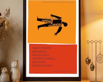 Locandina del film Anatomia di un omicidio, stampa su tela di alta qualità, decorazione per la casa, arte da parete, oggetto da collezione per appassionati di cinema.