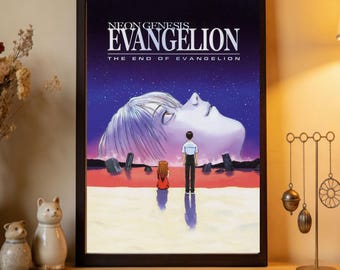 Neon Genesis Evangelion The End of Evangelion Poster, hochwertige Leinwand, Dekoration, Wandkunst, Filmfan Sammlerstücke