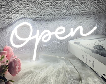 Insegna al neon aperta Insegna al neon aperta Logo aziendale Insegna di benvenuto per arredamento negozio Insegna a LED per ristorante Negozio Negozio Moderno Open Bar Luce al neon Regalo