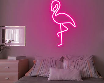 Flamingo Neon Sign Custom Animal Neon Sign Led Light Sign Bedroom Neon Light Home Room Wall Decor Personalized Gift Neon Art Sign Gifts