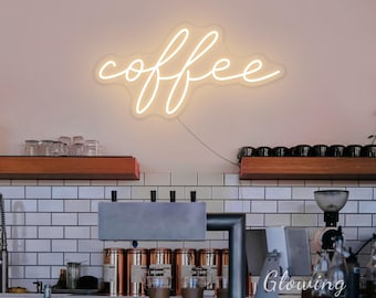 Insegne al neon per caffè, insegna al neon personalizzata per caffè, insegna al neon personalizzata per decorazioni murali per bar, insegna al neon a LED per bar, regali per l'inaugurazione