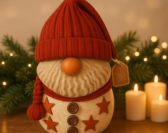 3D Print Christmas Gnome: Scandinavian Tomte Figurine (Digital Download)