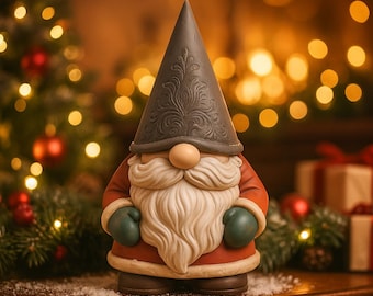 3D Printable Christmas Gnome STL - Scandinavian Holiday Decor (Digital Download)