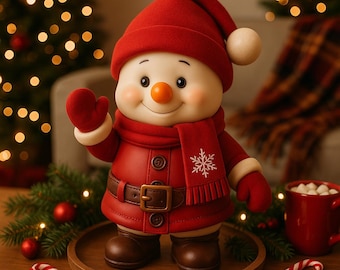 3D Christmas Snowman Model: Festive Holiday Decor (Digital Download)