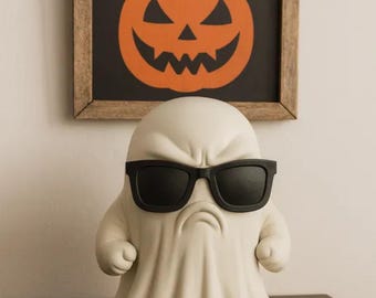 Funny Ghost with Sunglasses STL - Spooky Halloween Decor (Digital Download)