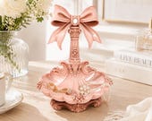 Coquette Bow Shell Jewelry Tray STL +3MF+OBJ, Coquette Ring Holder 3D Model, Pink Bow Trinket Dish 3D Print File,Jewelry Organizer