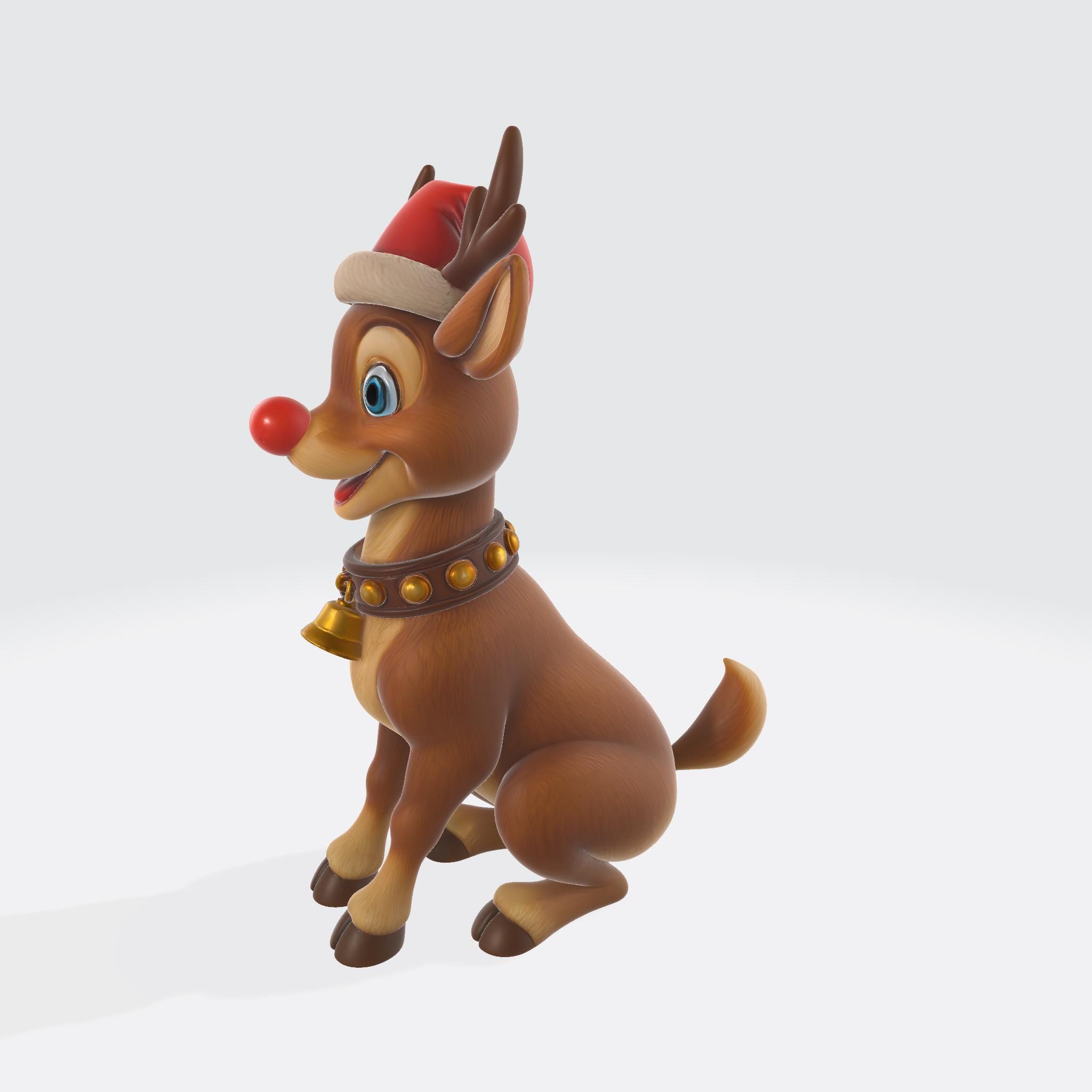 Sacho Rudolph Model Rudolph Reindeer 3D Model STL OBJ, Christmas Decor (digital Download ...