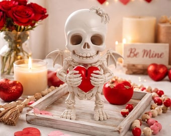 Valentine Skeleton STL File | Gothic Love Figurine (Digital Download)