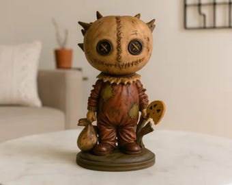 Estatueta de Espantalho Assustadoramente Fofo em STL/OBJ, Modelo para Impressão 3D de Terror de Halloween (Download Digital)