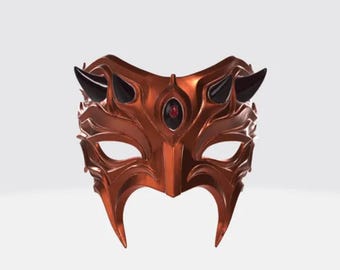 Gehörnte Maskerade Maske 3D Druck Datei: Fantasy Kostüm (Digitaler Download)