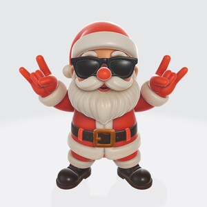 Rockin' Santa Figurine 3D Model STL OBJ: Christmas Decor (digital ...