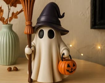 3D Printable Spooky Ghost Witch STL/OBJ Model (Digital Download)