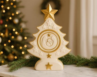 3D-afdrukbare kerststal: decoratie engelornament (digitale download)