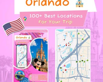 Orlando Travel Itinerary - 100+ Google Maps Pins for Theme Parks, Tourist Attractions, Dining & Entertainment