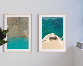 Impression numérique Grèce Méditerranée - Lot de 2