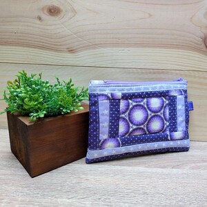 Flat patchwork-style pouch, bag pouch, makeup bag