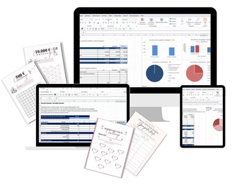 Financial training for beginners - Budget planner Excel & digital household budget | Financial planner, expense tracker, saving money, money mindset