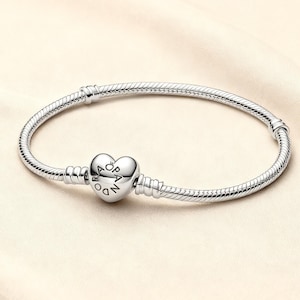 Pandora Classic Moments Snake Chain Bracelet – Elegant S925 Silver Charm Bracelet, Perfect Gift for Her