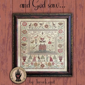 Stickvorlage "And God Saw - Sampler Book" von Teresa Kogut