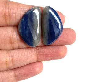Natural Blue Sapphire Cabochon AAA, Grade Gemstone Round 21x14 MM, Jewelry Making