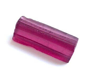 Pinkish Lab Grown Tourmaline Rough: 57.50 Carat Pencil Stone