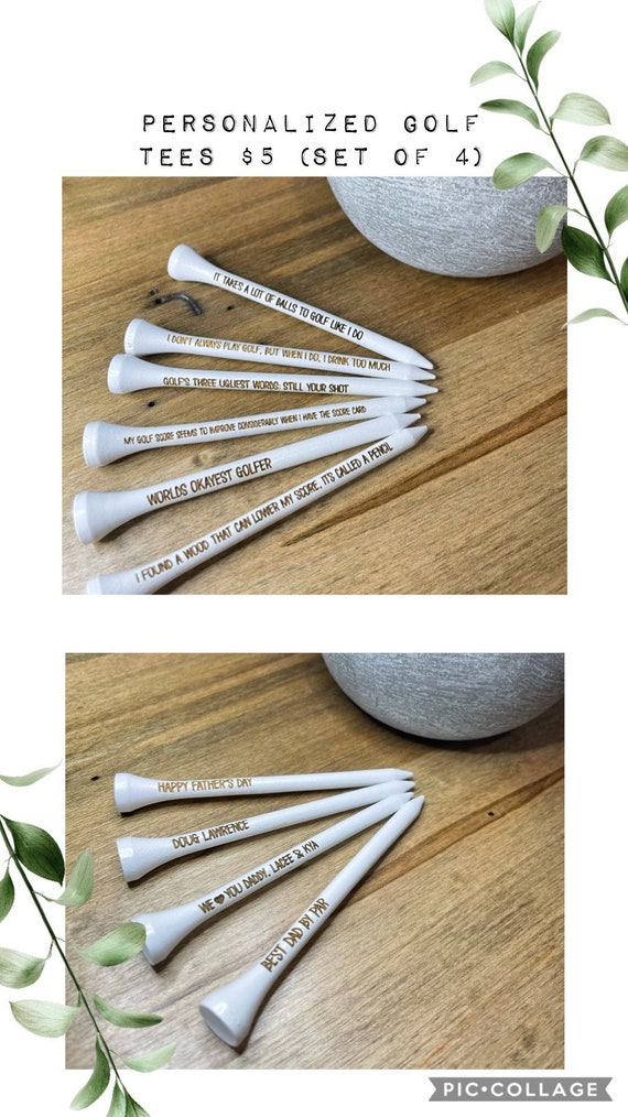 Personalized Laser Engraved Custom Golf Tees Etsy Canada