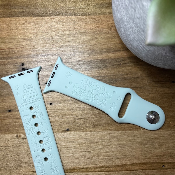 Professionally Laser Engraved Peanuts watch band