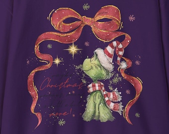 Grinch Christmas Sweatshirt: Mischievous Holiday Party Crewneck