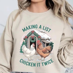 Funny Chicken Christmas Shirt women Design  Sweater, Plus sizes