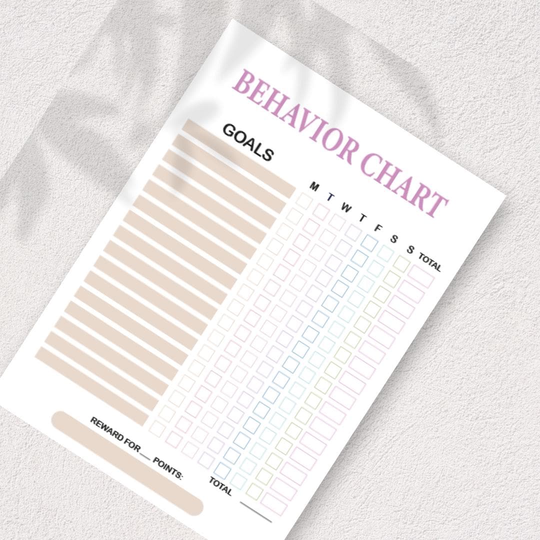 Editable Kids Behavior Chart | Printable Chore and Reward Tracker (PDF ...